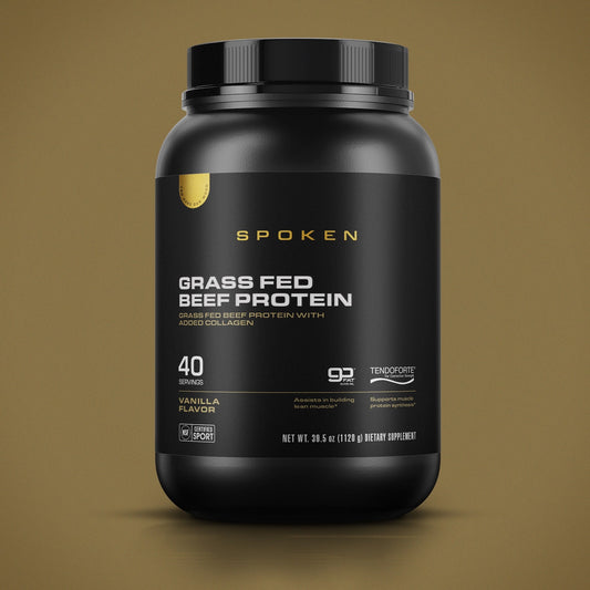 Spoken Grass Fed Beef Protein Vanilla 39.5oz