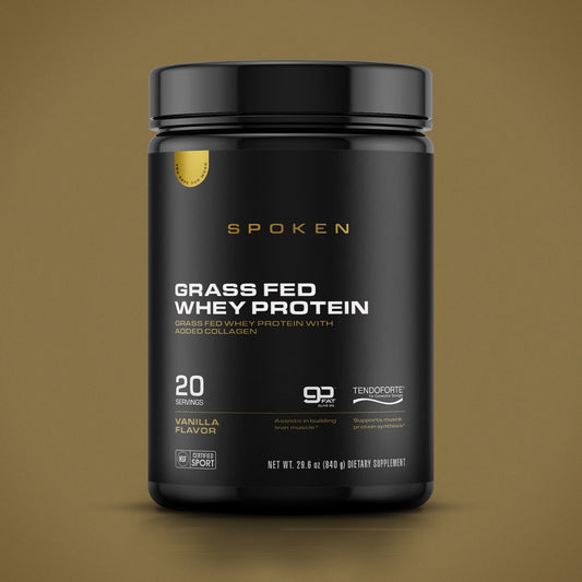 Spoken Grass Fed Whey Protein Vanilla 29.6oz