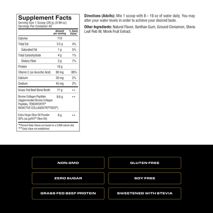 Spoken Grass Fed Beef Protein Vanilla 39.5oz