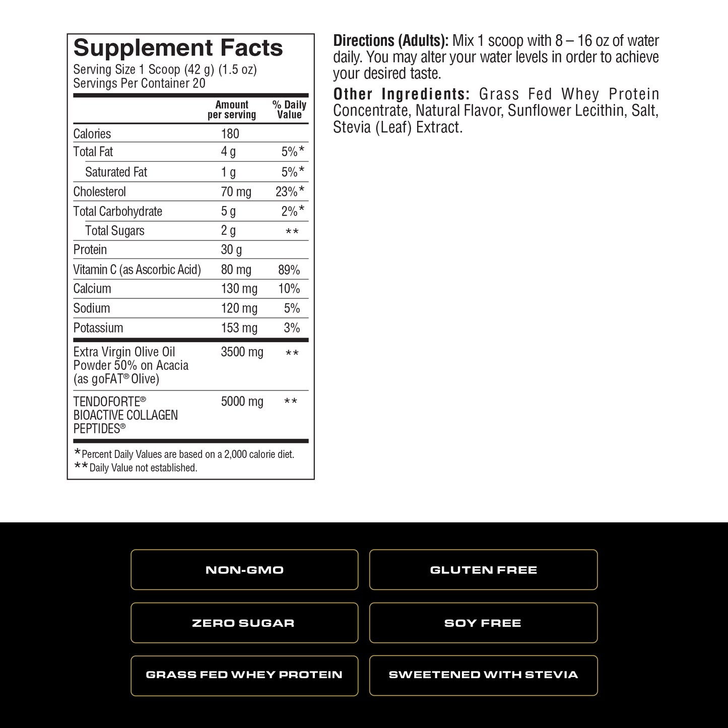 Spoken Grass Fed Whey Protein Vanilla 29.6oz