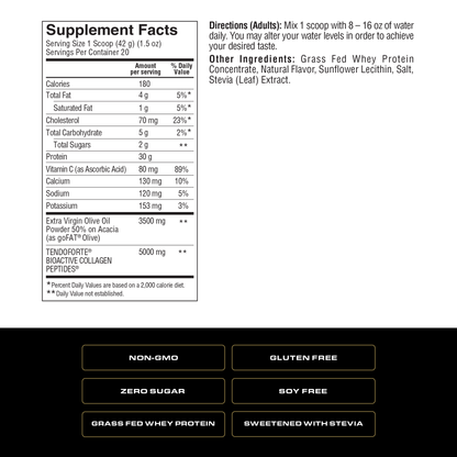 Spoken Grass Fed Whey Protein Vanilla 29.6oz