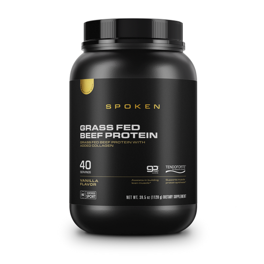 Spoken Grass Fed Beef Protein Vanilla 39.5oz
